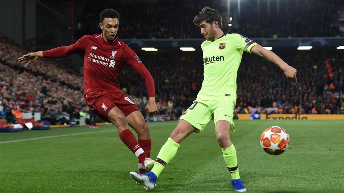 Sergi Roberto ha pedido disculpas a la afición por la debacle de Anfield