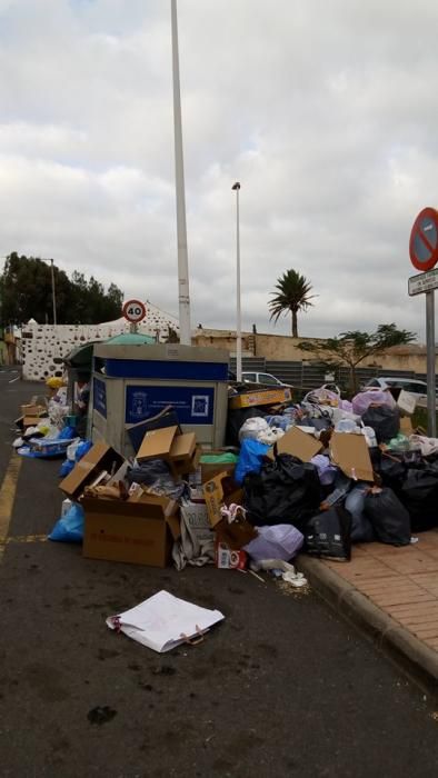 Huelga del servicio de recogida de basuras en Telde