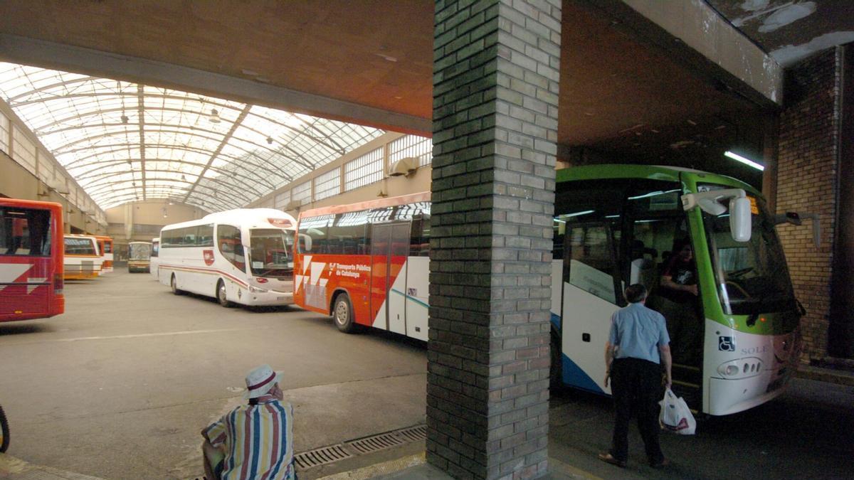 Autobuses en la Estación de Lleida.