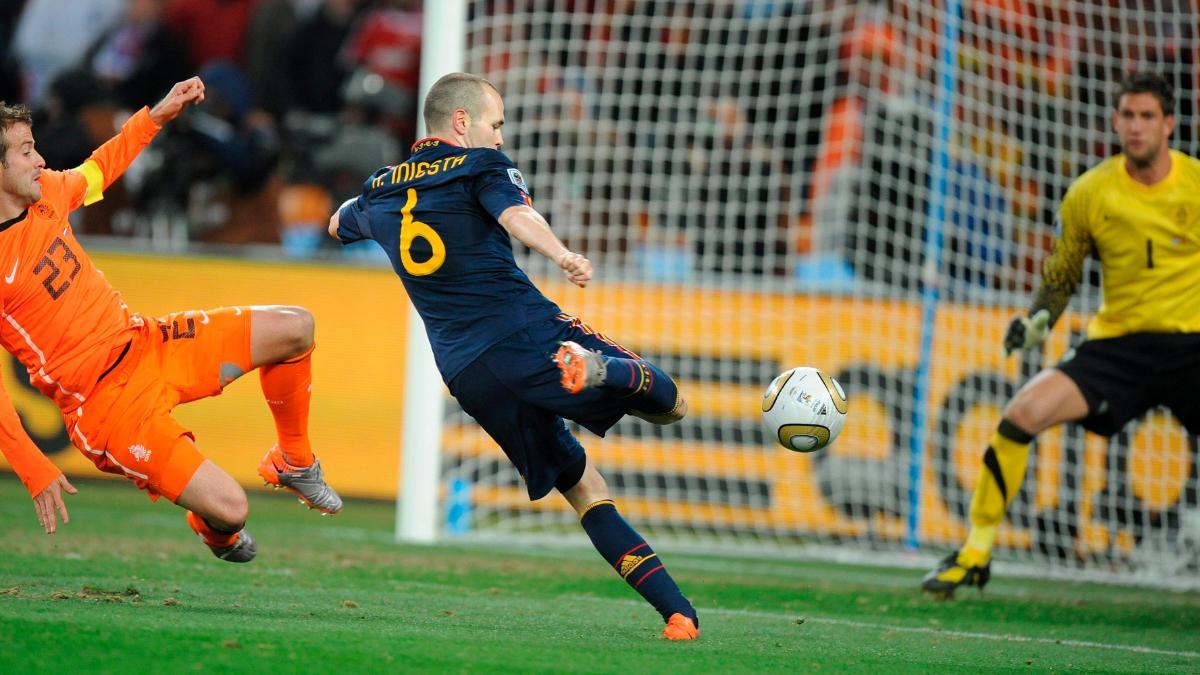 Iniesta, autor del gol en la final del Mundial de Sudáfrica 2010