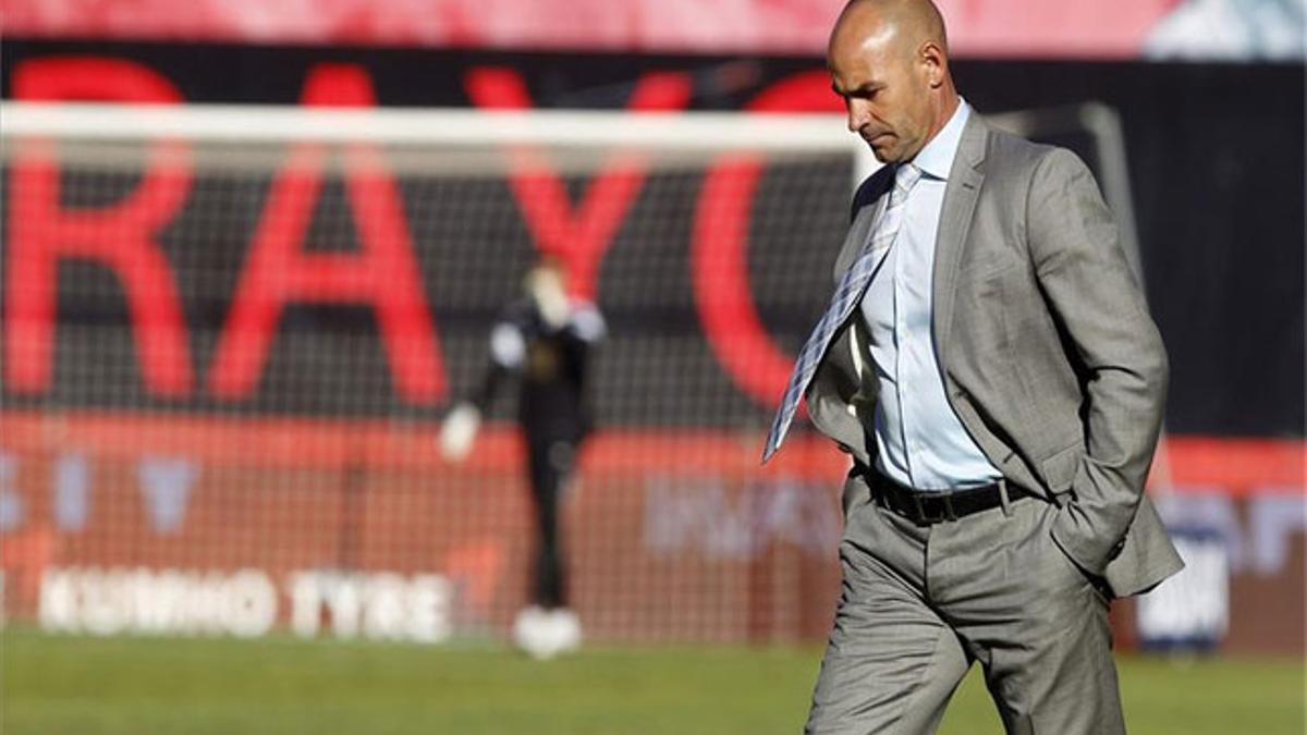 Paco Jémez en un partido del Rayo Vallecano