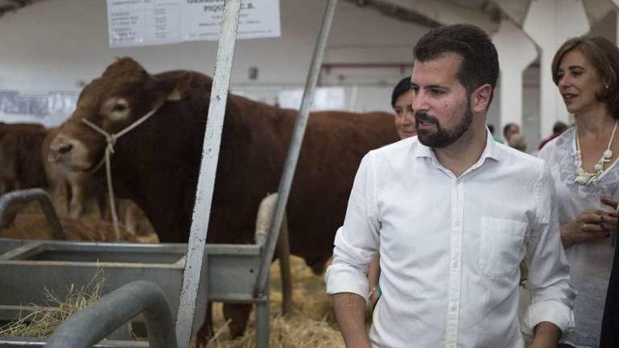 Luis Tudanca, durante su visita a Salamaq.