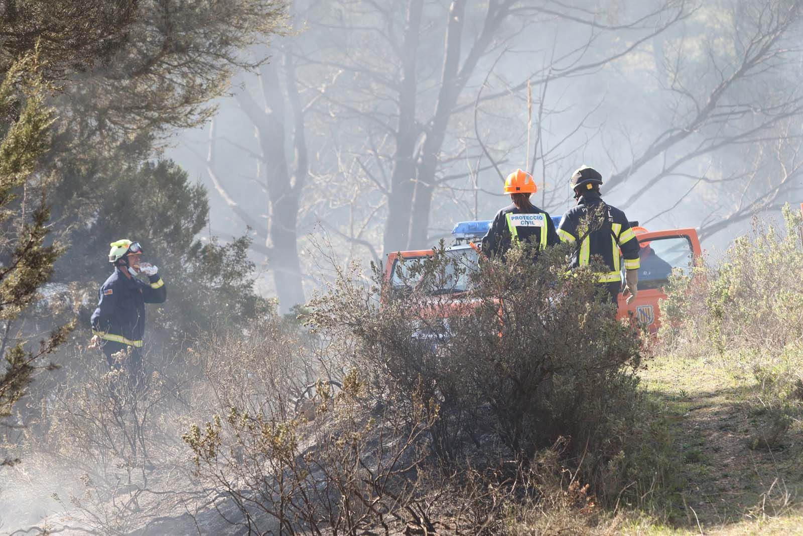 Alarma por un incendio en un torrente de Ibiza