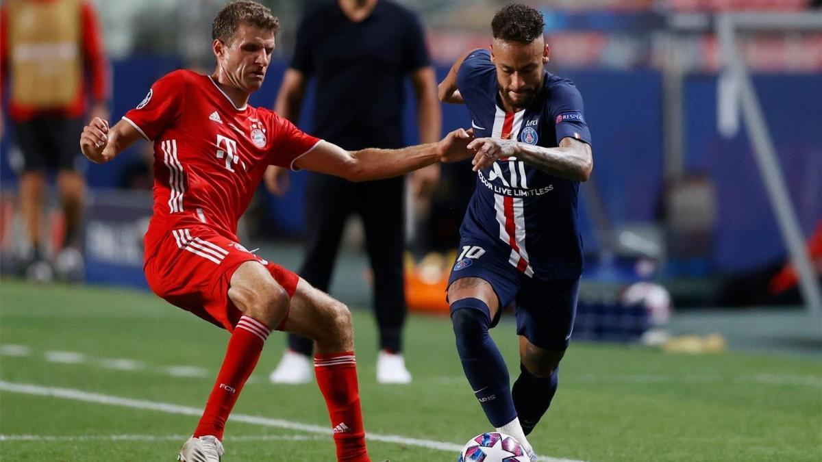 Neymar volverá a verse las caras con Thomas Müller en la Champions League