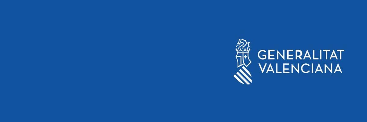 Cabecera de la Generalitat en redes sociales, con el nuevo azul Pantone 293C.