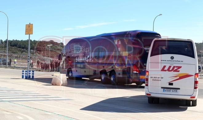 Las imágenes del Barça en el Aeropuerto de Castellón