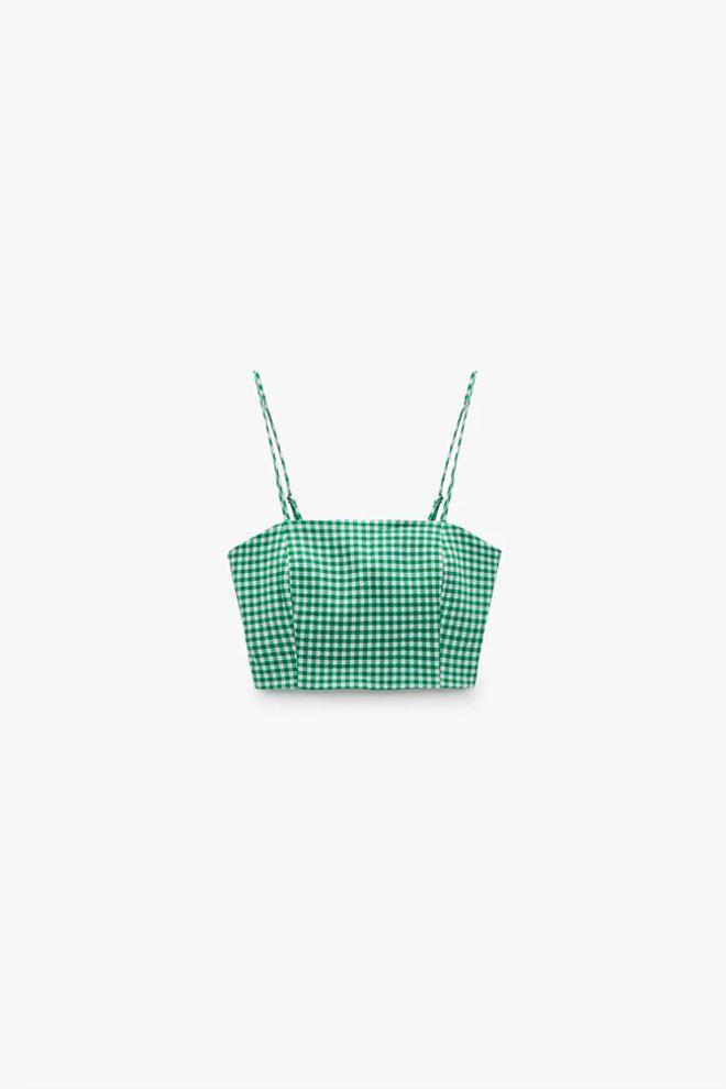 Top 'crop' de cuadros vichy