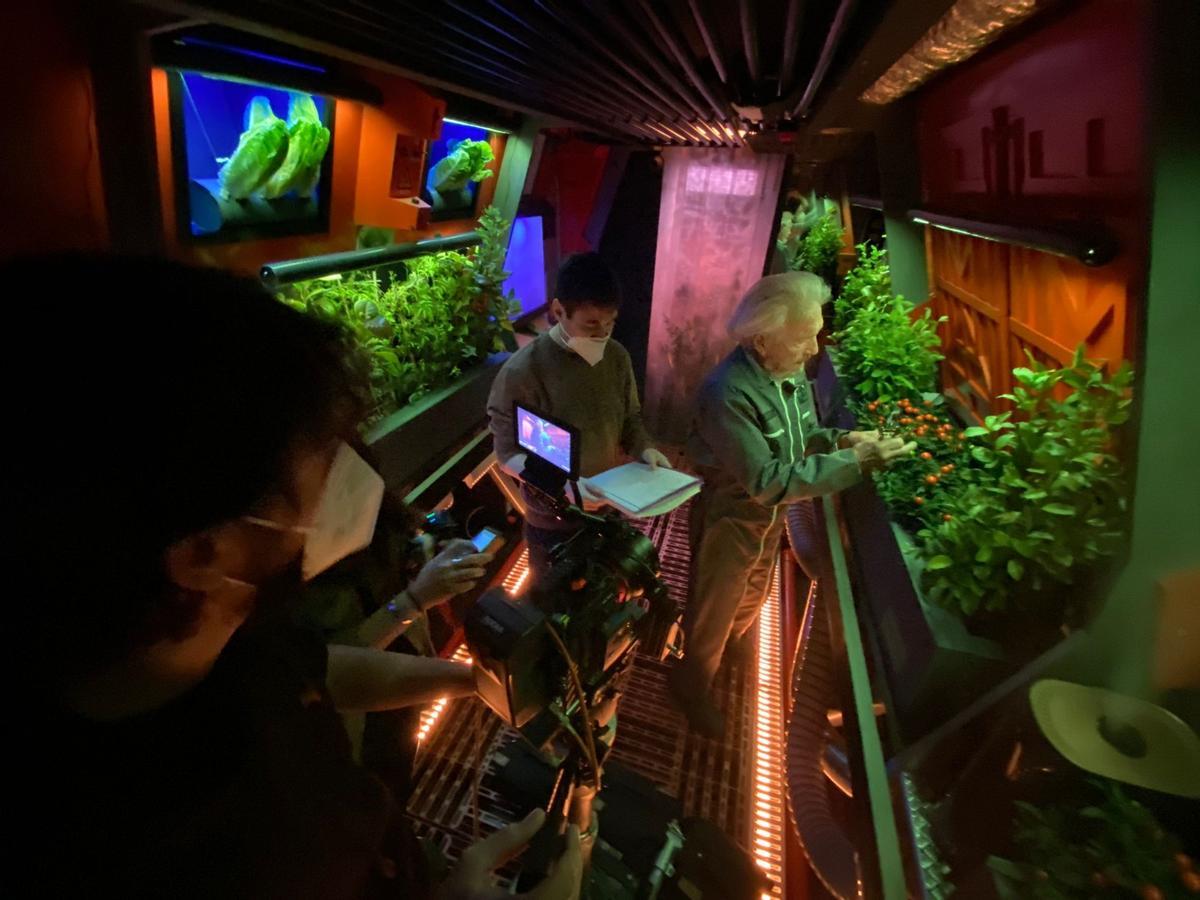 Jorge Blas y Manuel Marzo, durante el rodaje del corto en 2021.