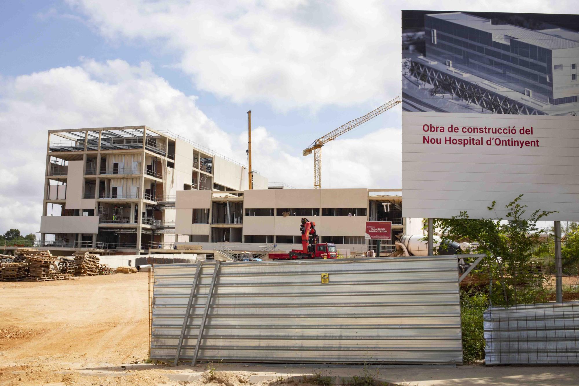 La construcción del nuevo hospital de Ontinyent sigue a buen ritmo.