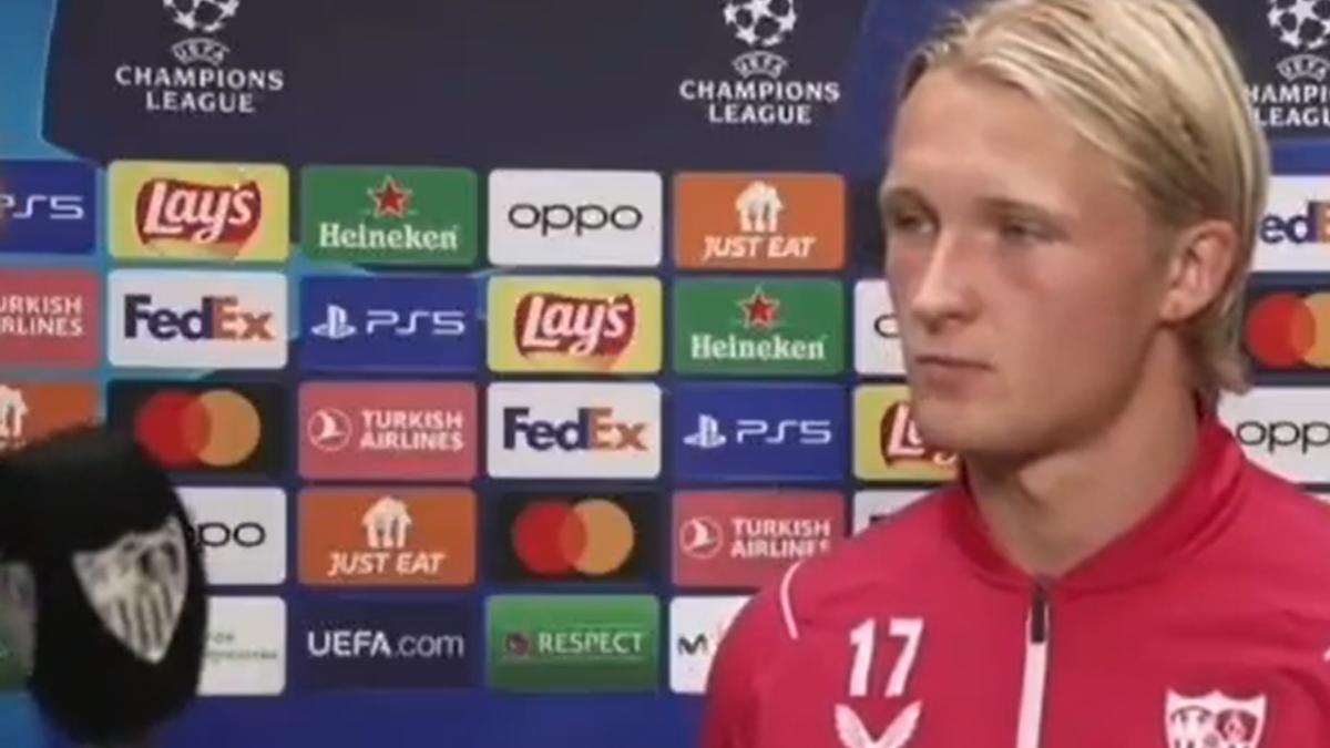 La hilarante entrevista a Kasper Dolberg.