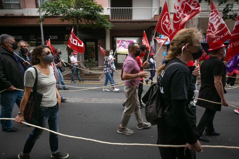 Manifestación del Primero de Mayo, Día internacional del trabajador, en Santa Cruz de Tenerife