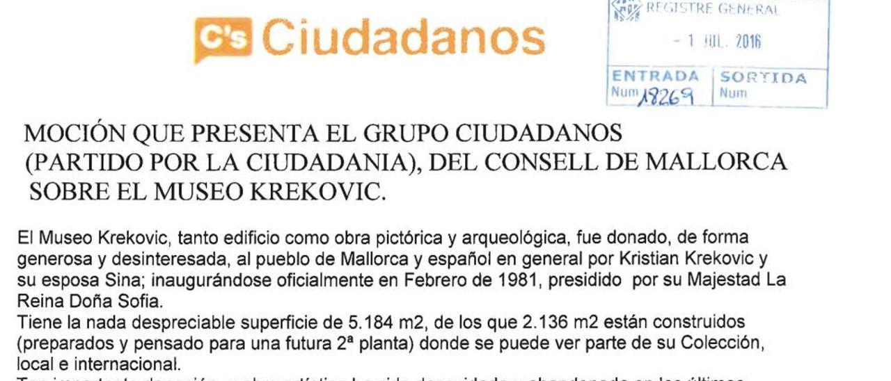 Moción de ´copia y pega´ de Ciudadanos