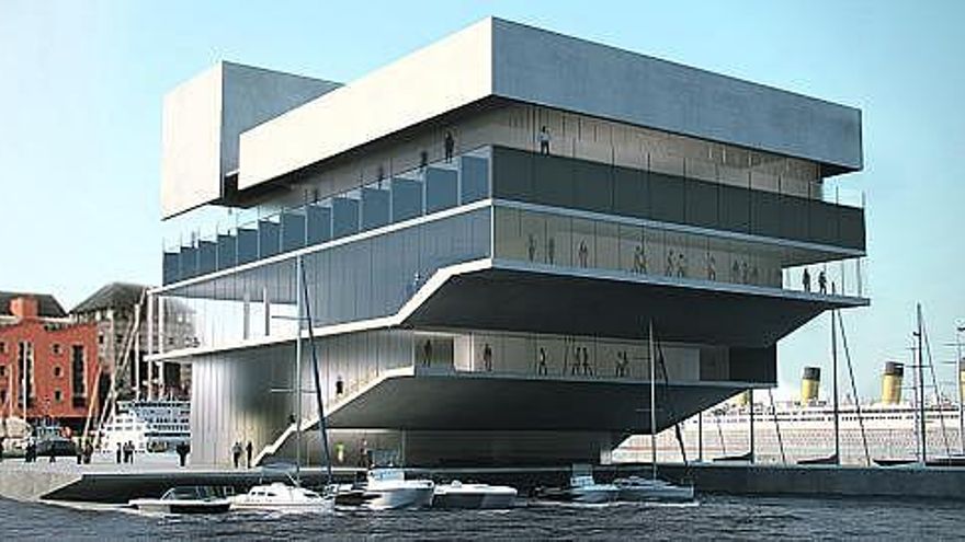 Recreación del proyecto premiado para el muelle de Galway (Irlanda).