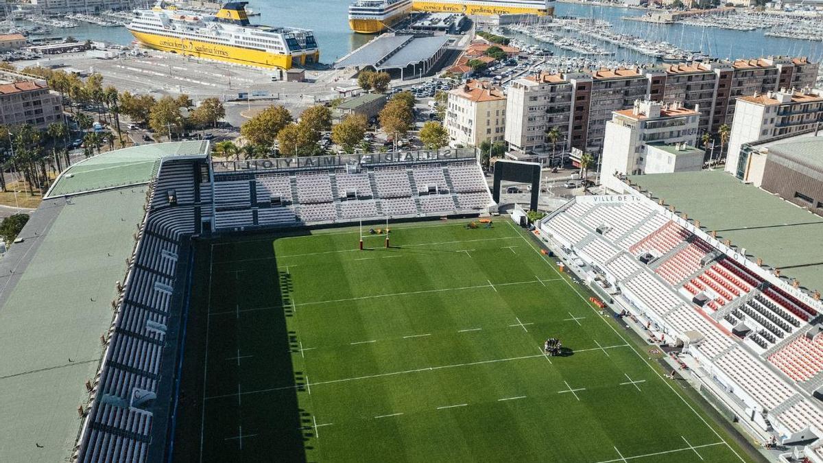 Campo de Toulon, donde se jugará el Gales-Argentina de rugby