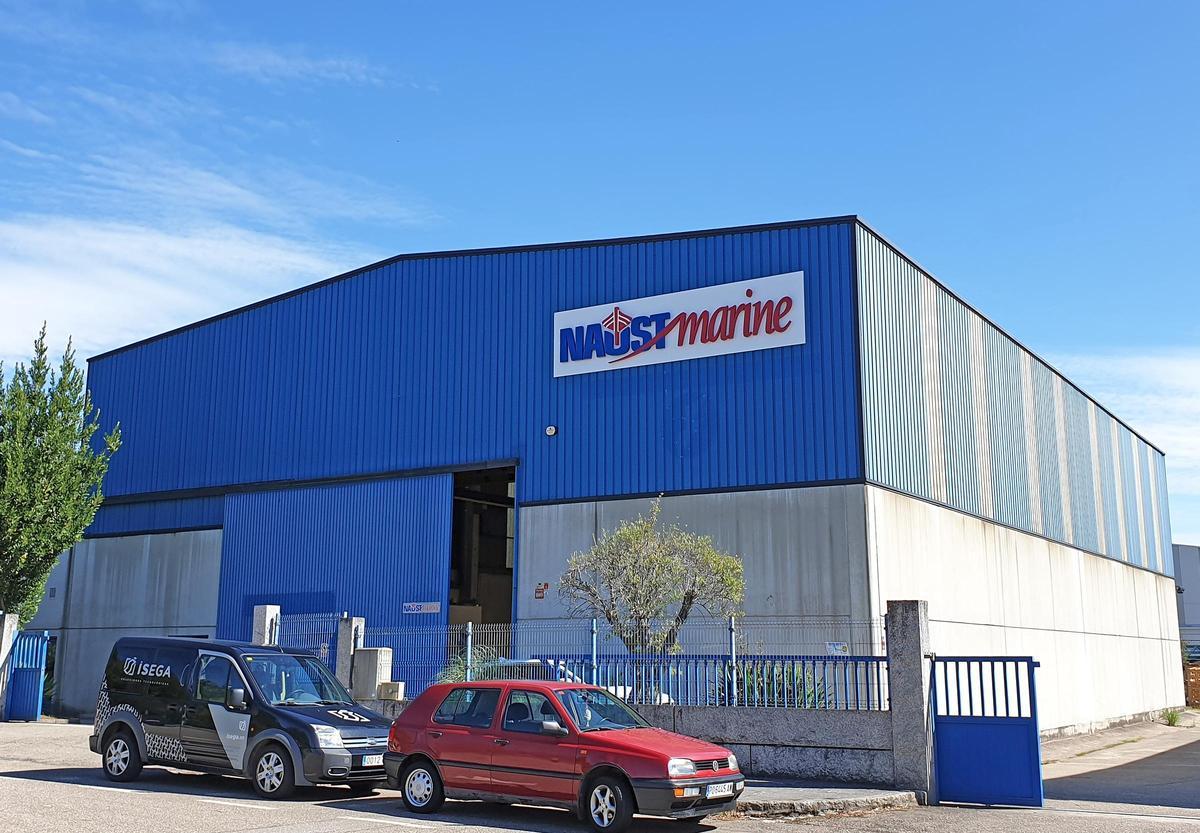 Exterior de las instalaciones de la auxiliar del naval Naust Marine en Porriño