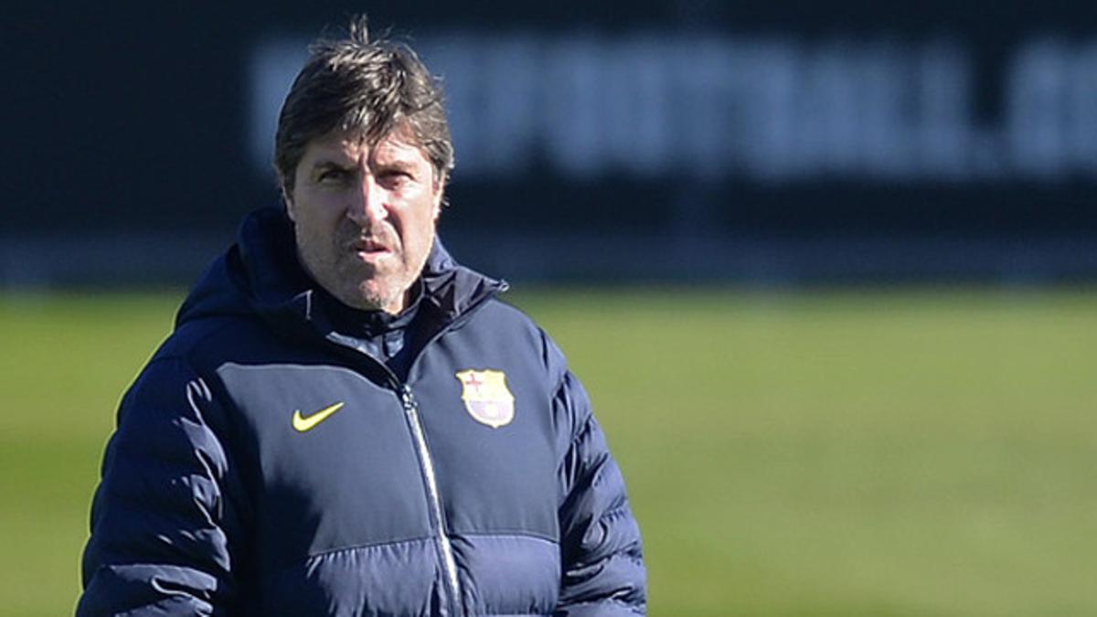 Jordi Roura, durante un entrenamiento