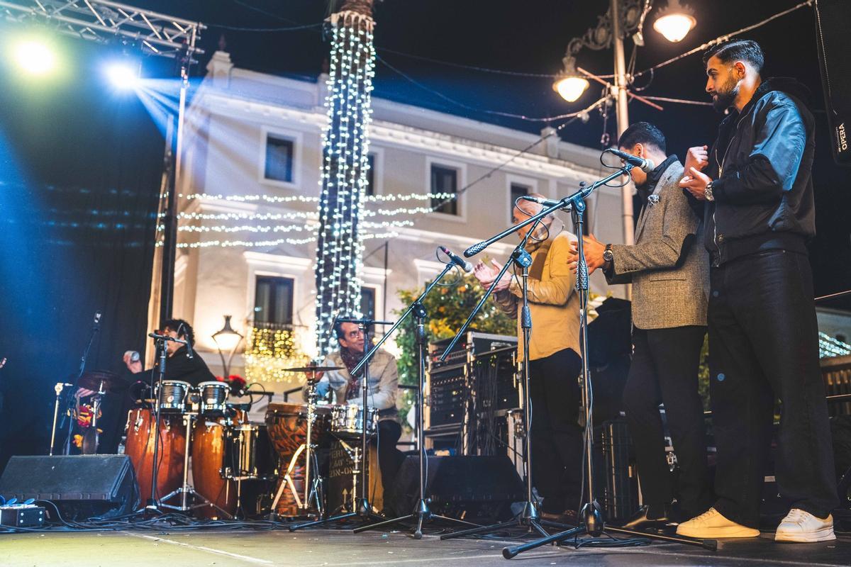 Un momento del espectáculo de ayer por la noche.