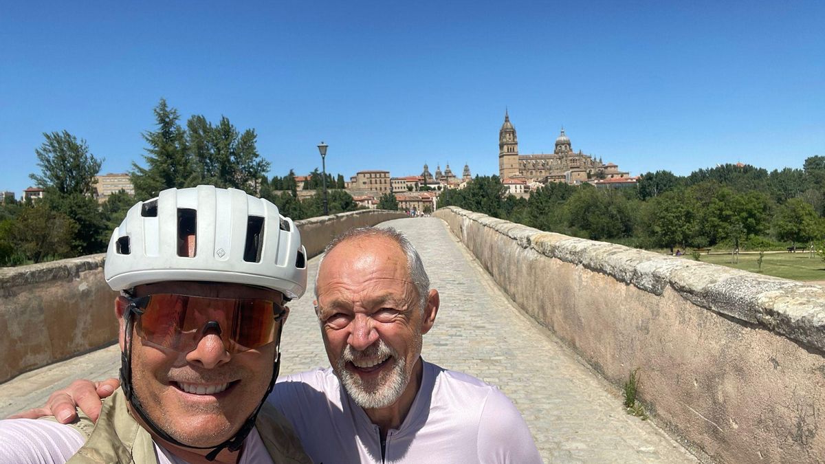 Carles Ribas i Bernat Rubió en un moment del repte.