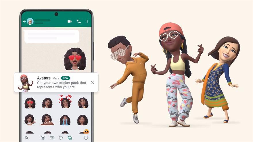 WhatsApp lanza sus avatares personalizados, con 36 modelos de stickers