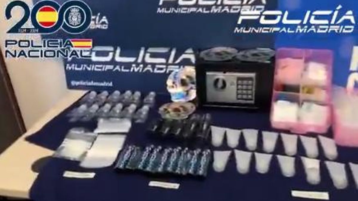 Imagen de los objetos incautados.