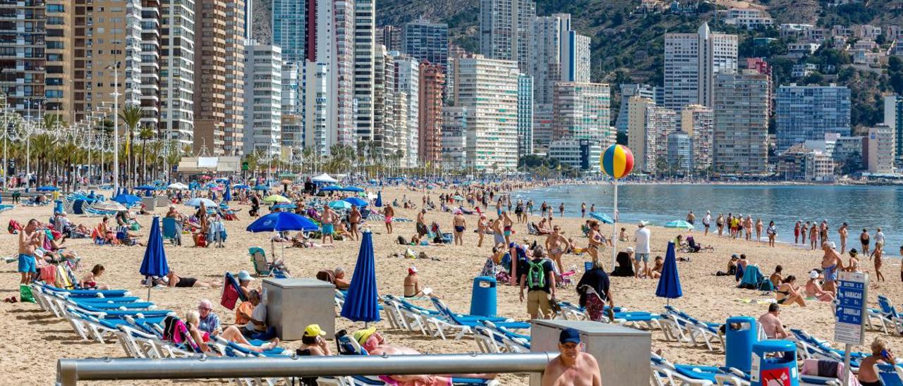 Playa de Benidorm, este mes de agosto.