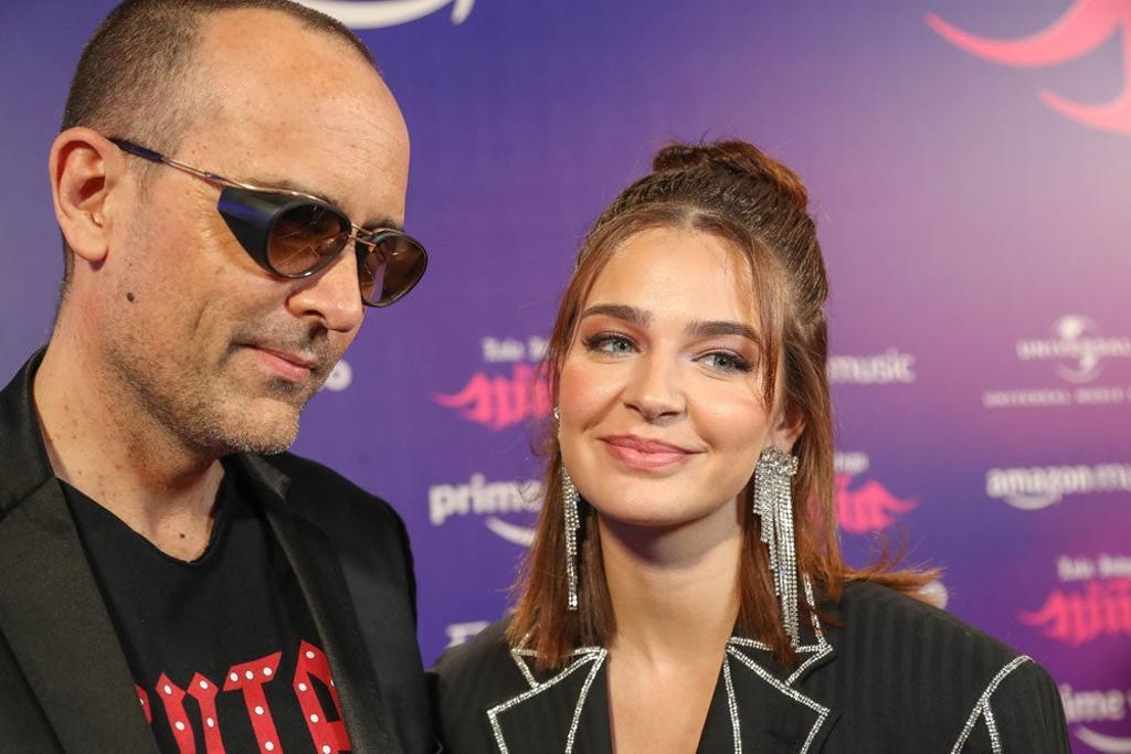 Laura Escanes y Risto Mejide en el photocall de Amazon Prime Video