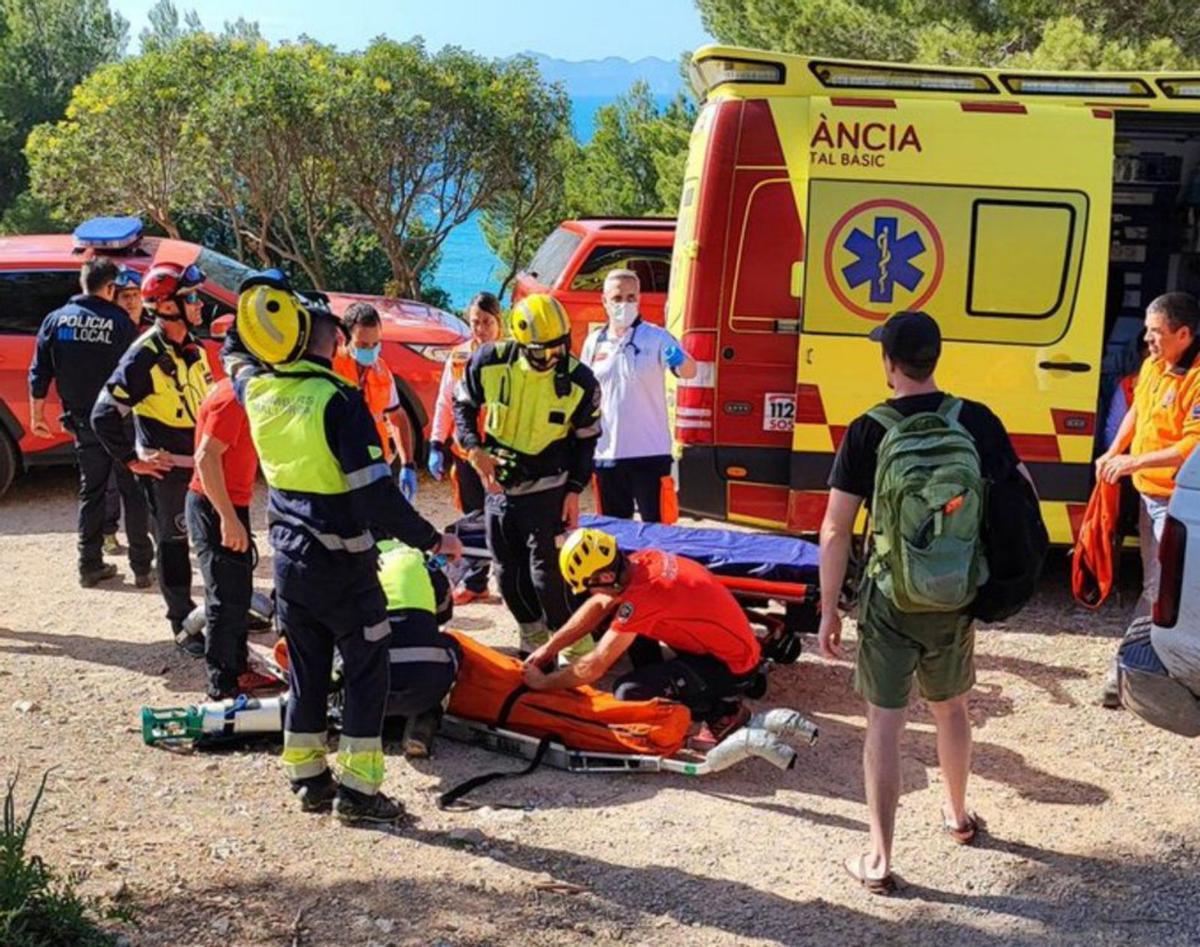 Un hombre permanece perdido cuatro días en sa Coma de Andratx, las asistencias sanitarias atienden a la víctima.