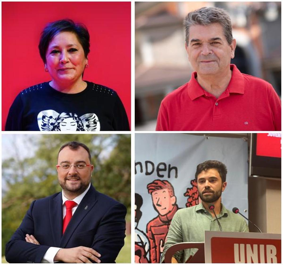 Verónica Noval Gutiérrez, José Ramón Martín Ardines, Adrián Barbón Rodríguez y Sergio Llera Suárez