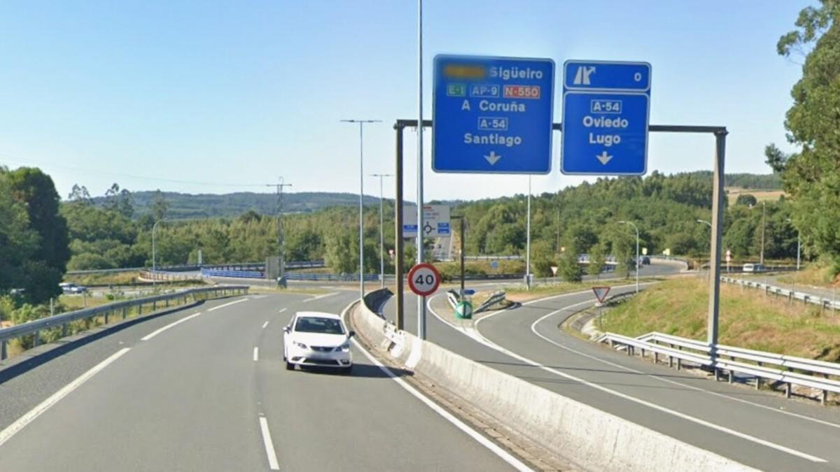 Zona en la que ha ocurrido la salida de vía en las inmediaciones del aeropuerto
