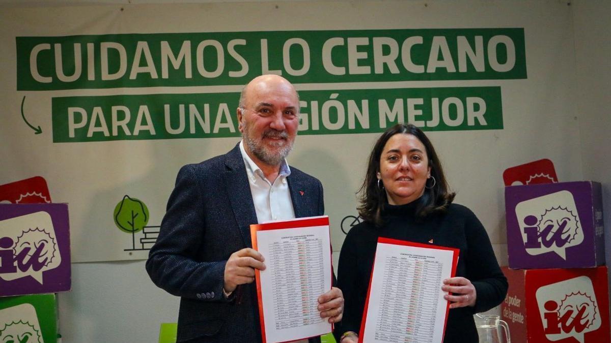 José Luis Álvarez Castellanos y Penélope Luna, de IU-V de la Región de Murcia.