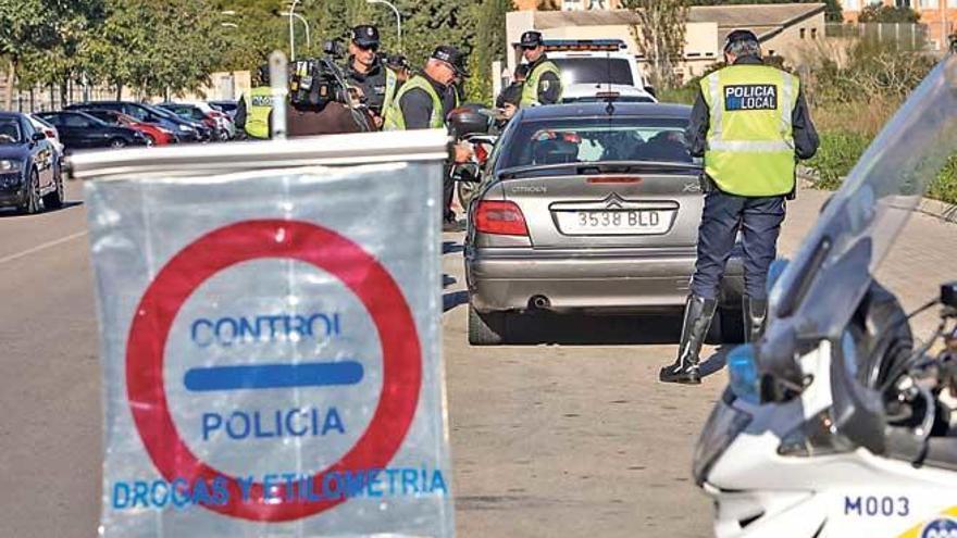 Verkehrskontrolle in Palma.