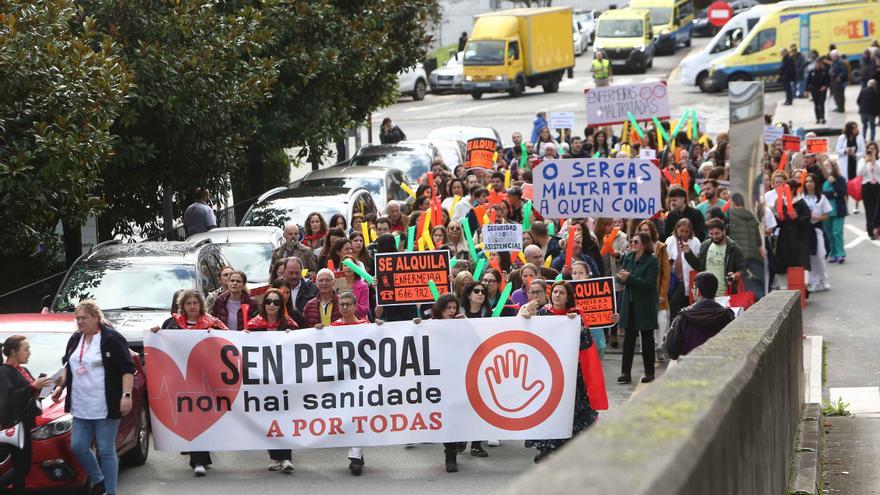 Enfermeras vuelven a manifestarse ante ocho hospitales de Galicia para reclamar mejores condiciones laborales