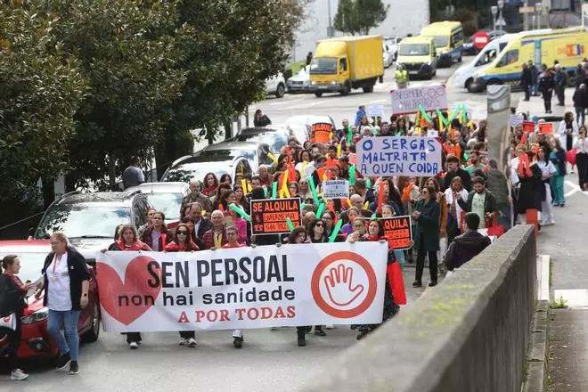 Enfermeras vuelven a manifestarse ante ocho hospitales de Galicia para reclamar mejores condiciones laborales