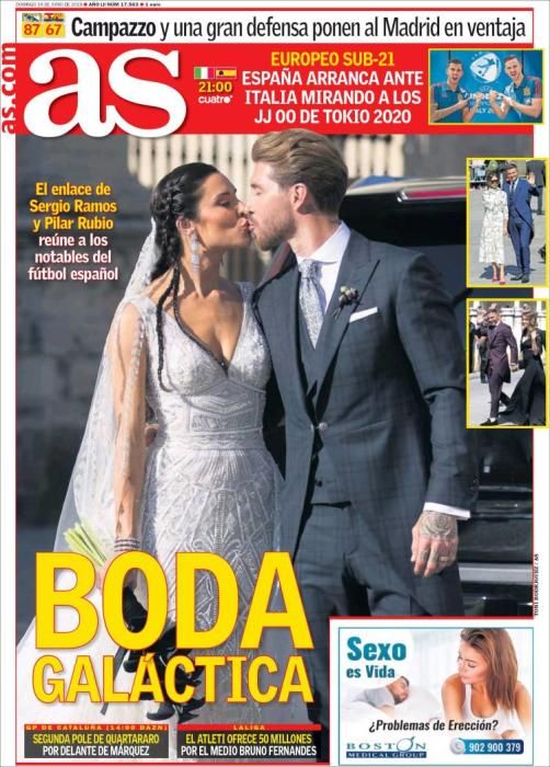 Portada AS domingo 16 de junio de 2019.