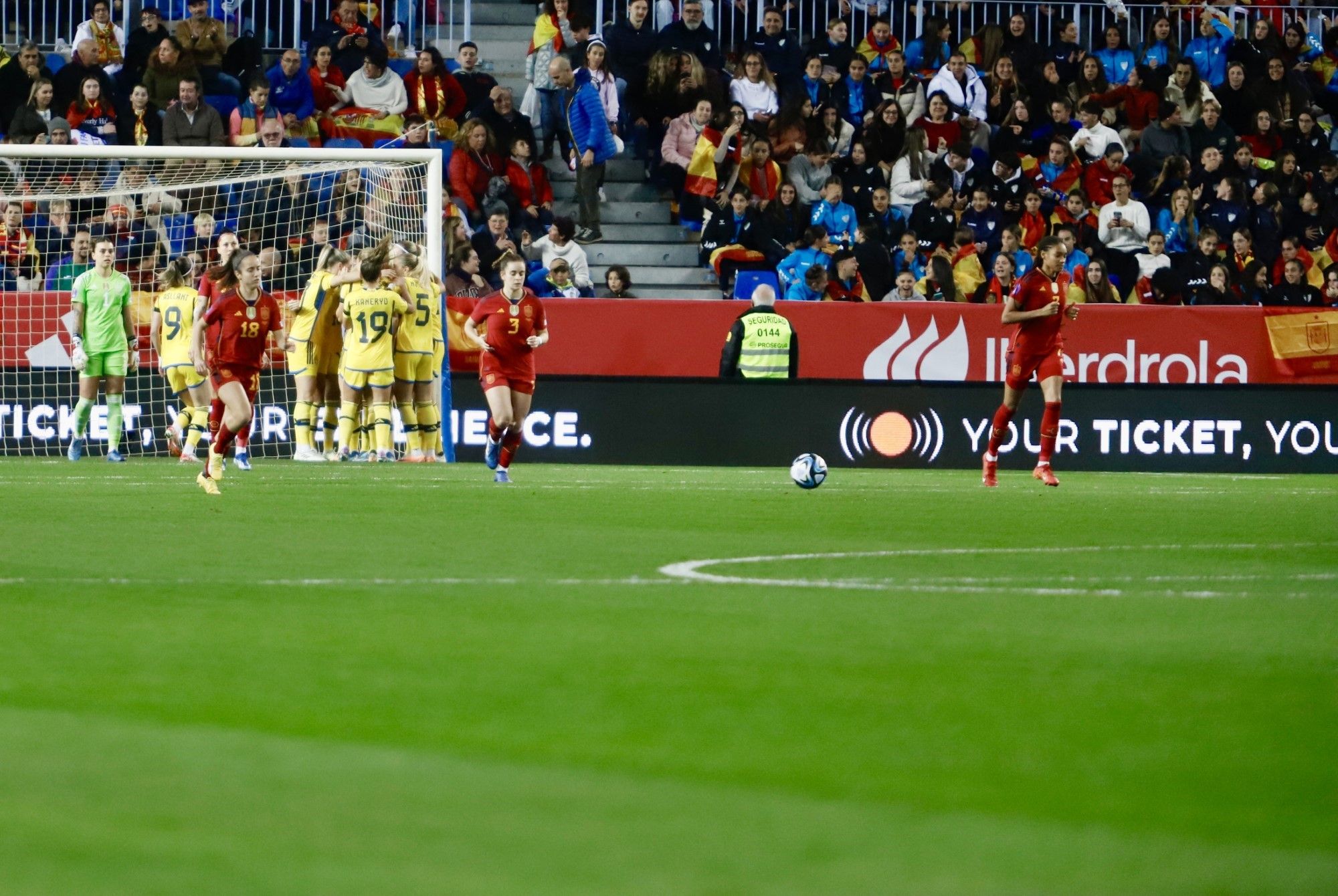 La victoria de la selección femenina de fútbol ante Suecia en La Rosaleda, en imágenes