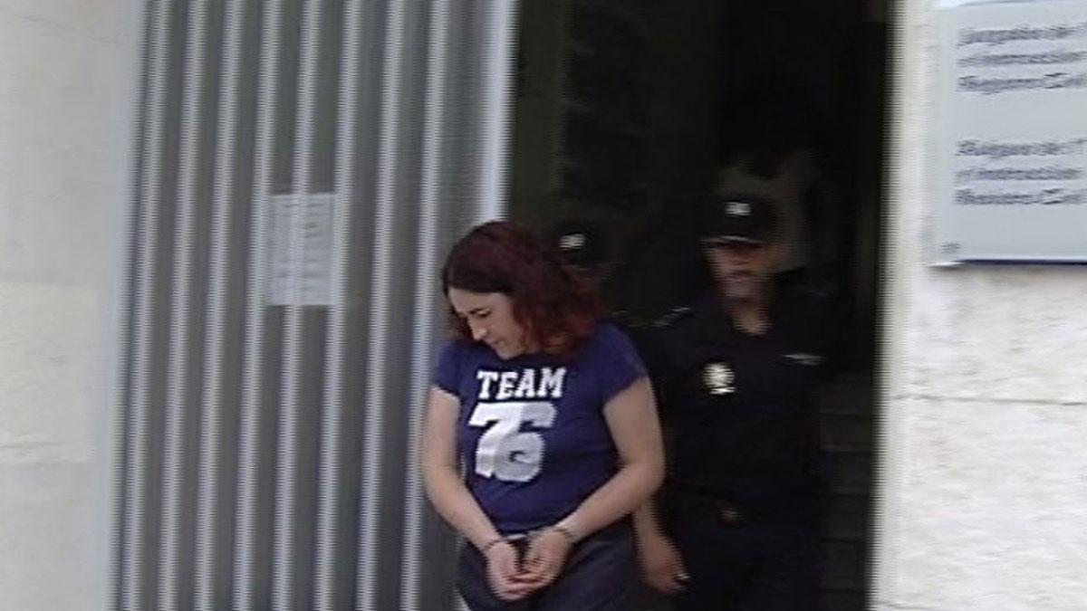 Ana María García, cuando fue detenida.