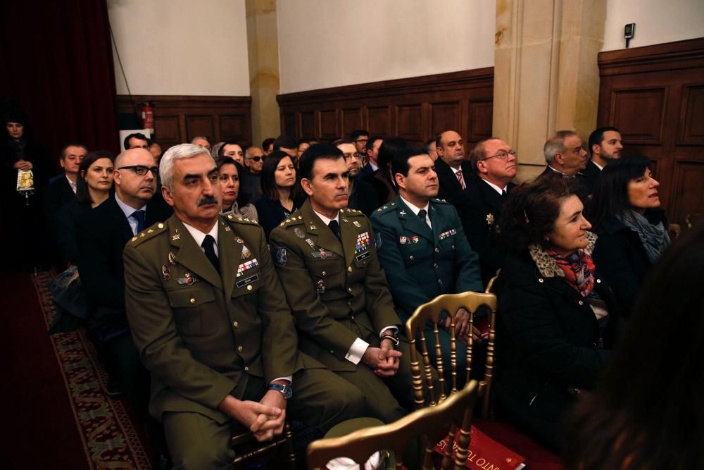 Acto de celebración de la Festividad de Santo Tomas de Aquino en el edificio histórico de la Universidad de Oviedo.