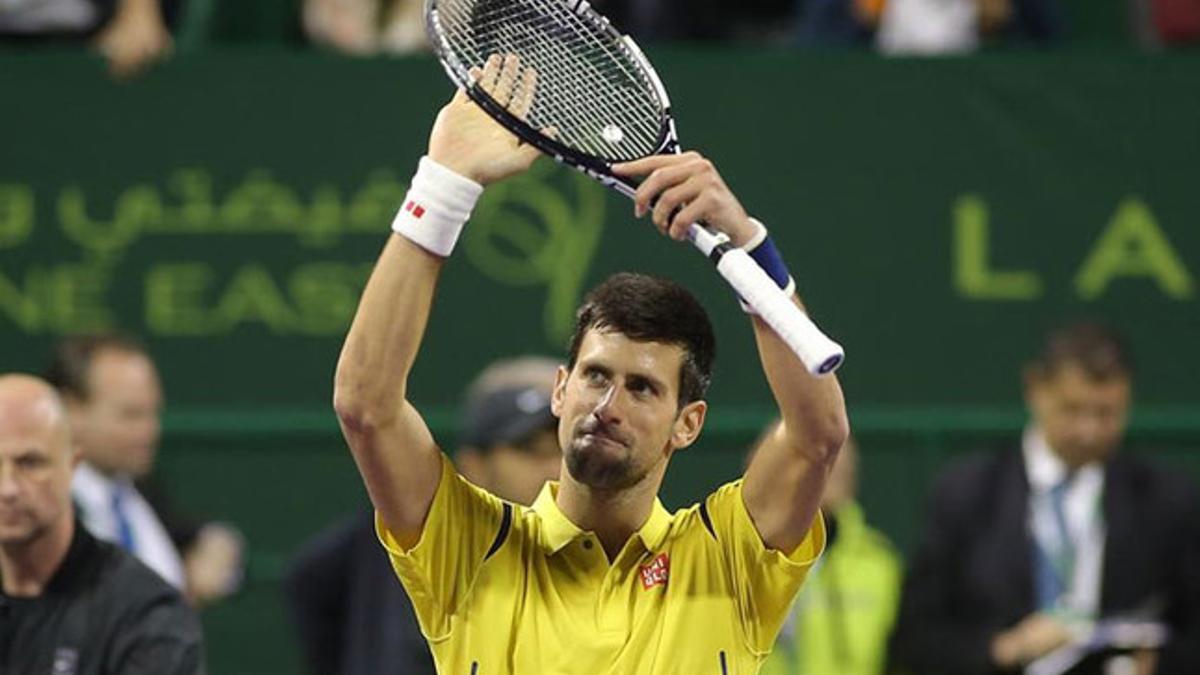 Novak Djokovic, campeón en Doha. El número uno se muestra intratable