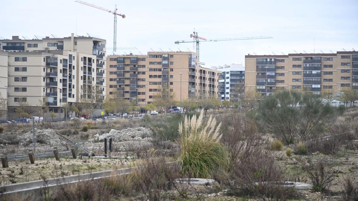 Desarrollos urbanísticos en Arcosur, uno de los barrios de Zaragoza con mayor concentración de VPO.