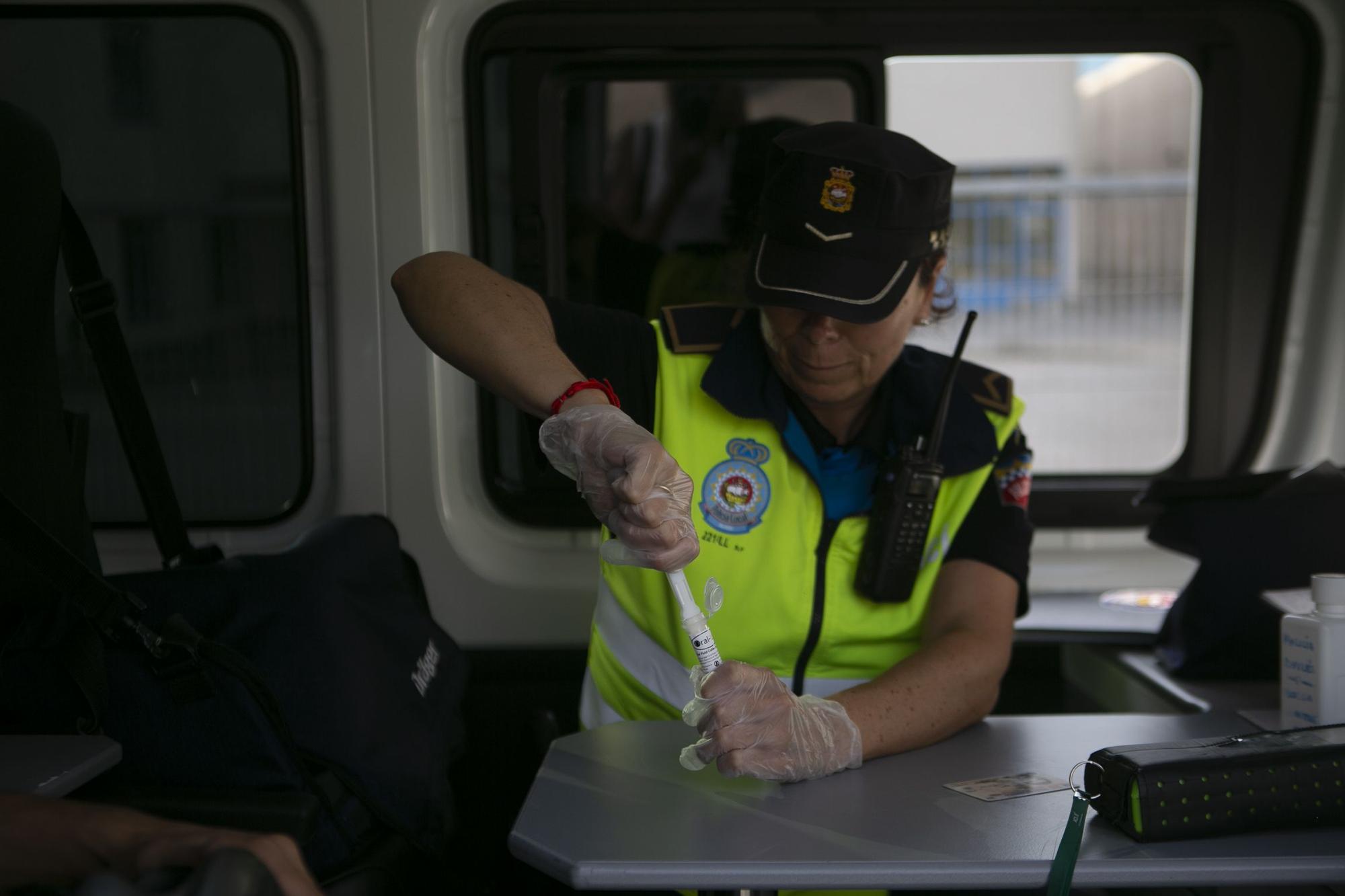 Control de alcoholemia y drogas en Avilés