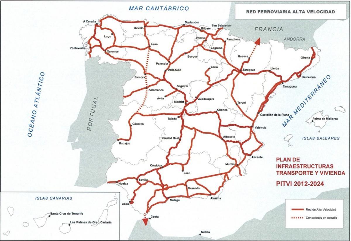 Corredor ferroriario Ruta de la Plata, para tráfico mixto de pasajeros y mercancías