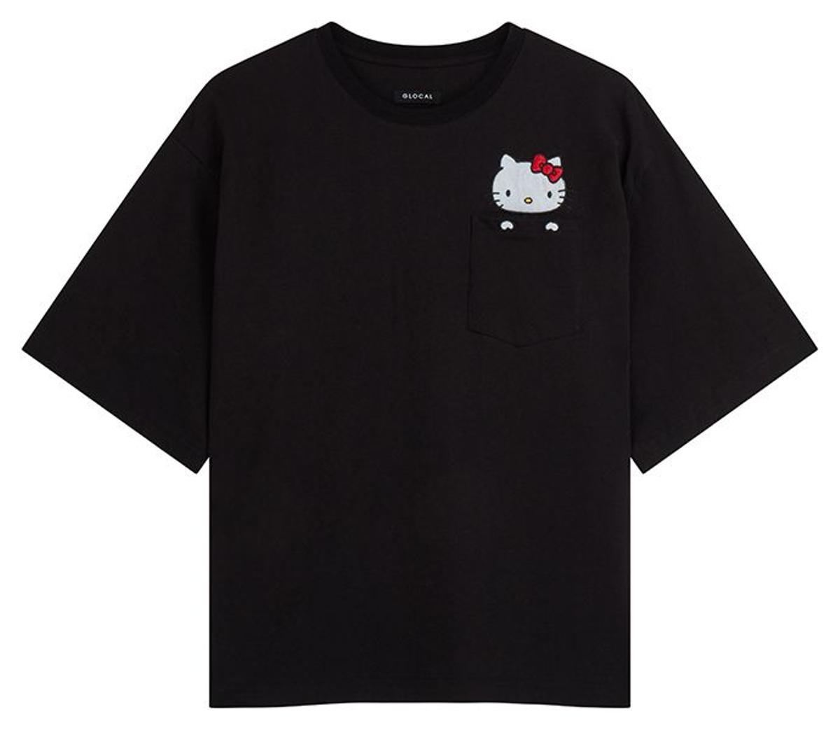 Camiseta negra de Asos x Hello Kitty