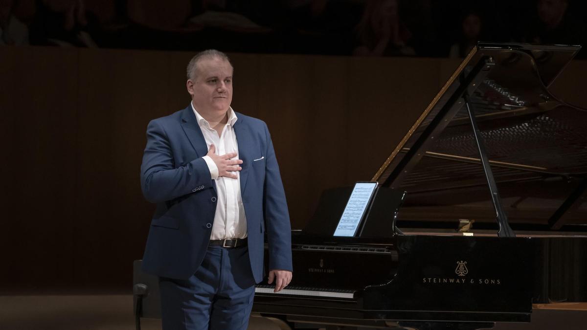 Josu de Solaun, durante el recital.