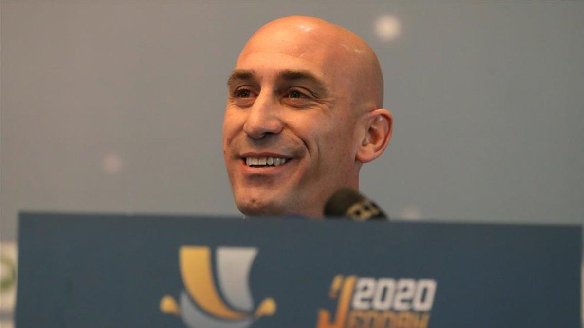 Luis Rubiales en un acto de la RFEF