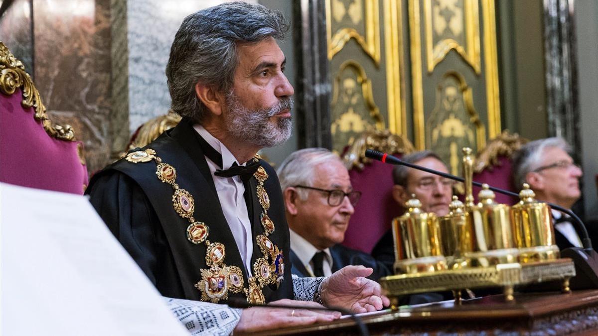 El presidente del Tribunal Supremo, Carlos Lesmes.