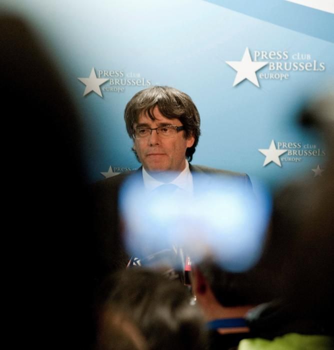 Les imatges de la compareixença de Puigdemont