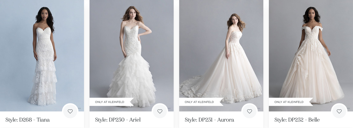 Vestidos de novia de Allure Bridals, princesas Disney