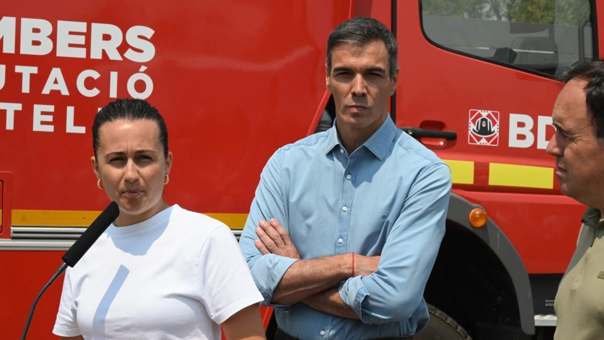 Declaraciones de Tania Baños en el Puesto de Mando Avanzado (PMA) del incendio de la Vall d'Uixó