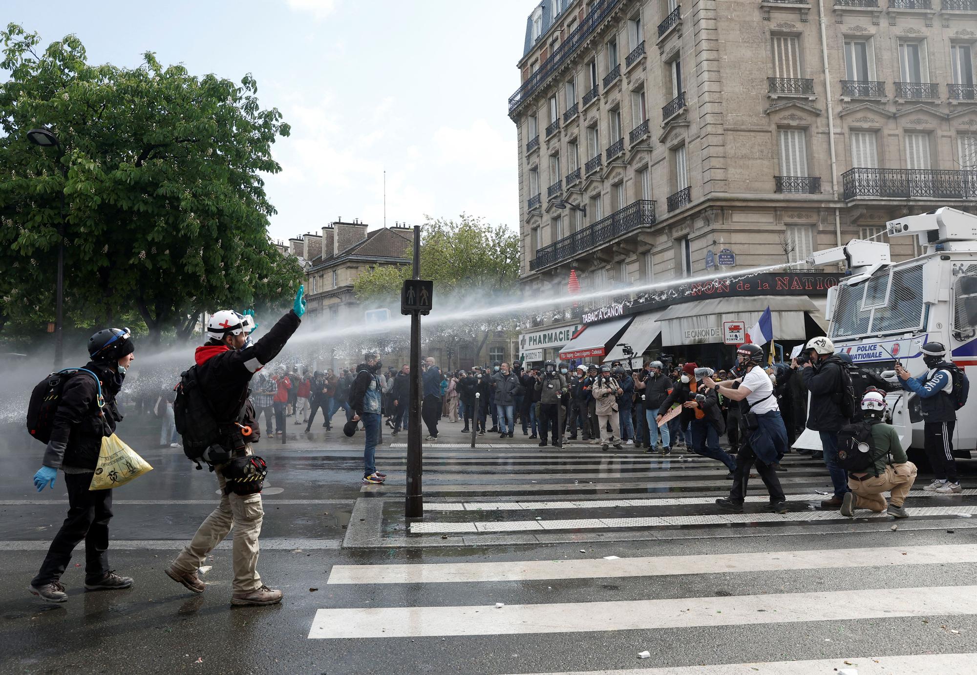 Traditional May Day labour union march in Paris