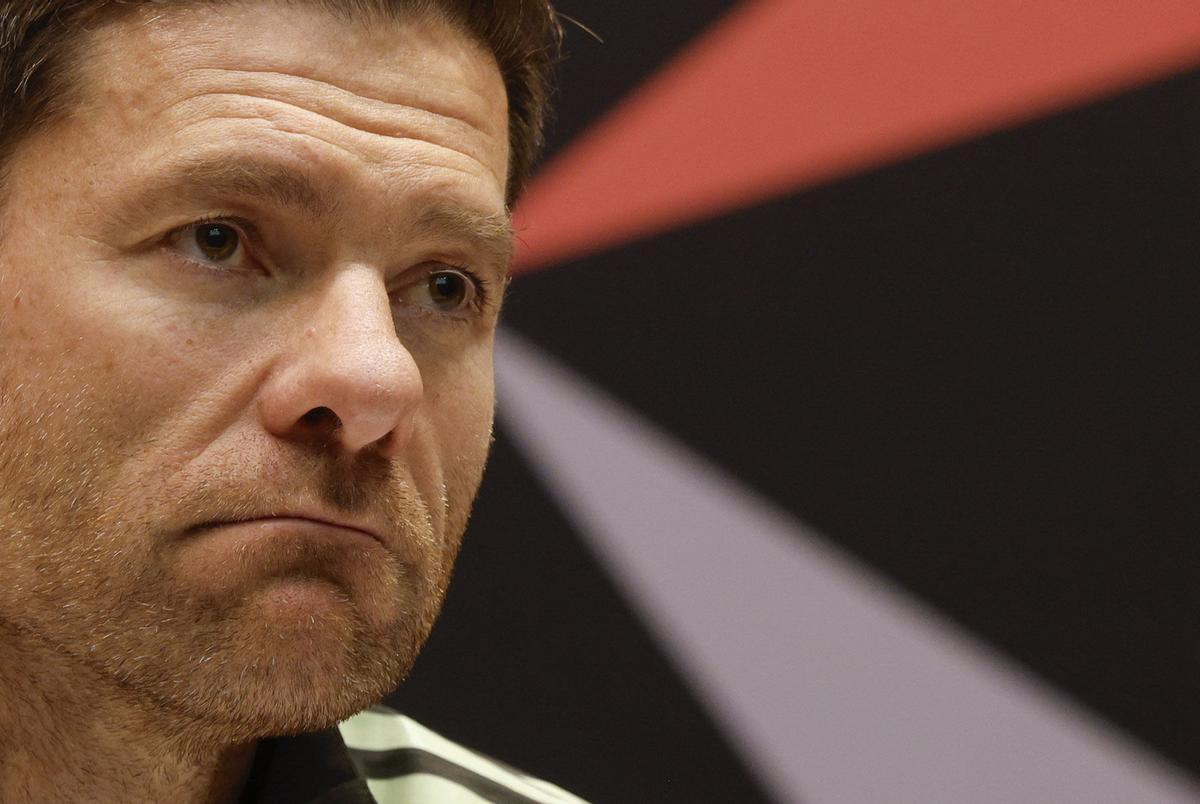 Xabi Alonso a la roda de premsa després de perdre la Supercopa d'Espanya